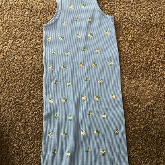 Zara Blue Daisy Dress size L - Picture 3 of 3